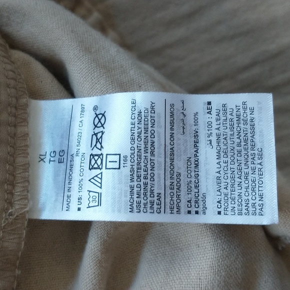 NWT Old Navy High Rise Double Weave Cotton Wide Leg Ankle Pants XLARGE - Picture 6 of 6